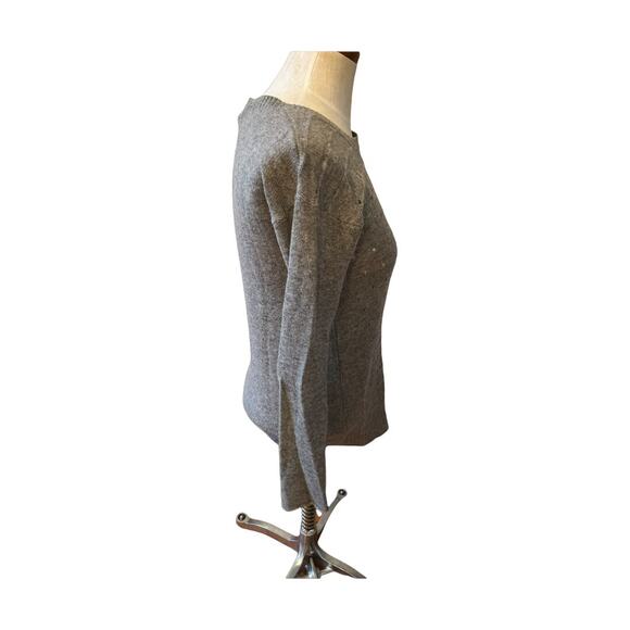 Saffron crewneck cashmere sweater gray S - Picture 3 of 6